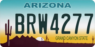 AZ license plate BRW4277