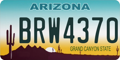 AZ license plate BRW4370