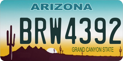 AZ license plate BRW4392