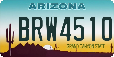 AZ license plate BRW4510