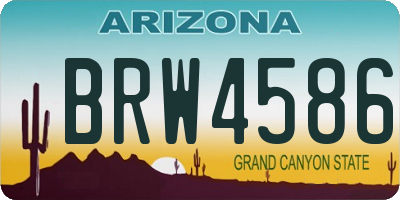AZ license plate BRW4586