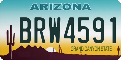 AZ license plate BRW4591