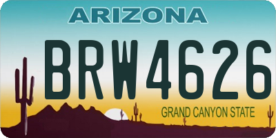 AZ license plate BRW4626