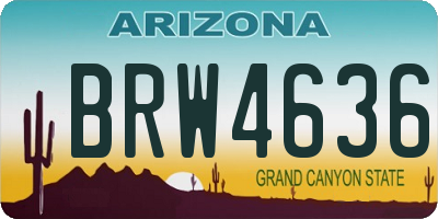 AZ license plate BRW4636
