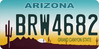 AZ license plate BRW4682