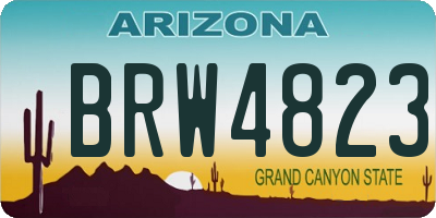 AZ license plate BRW4823
