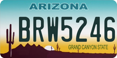 AZ license plate BRW5246