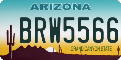 AZ license plate BRW5566