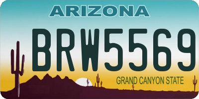AZ license plate BRW5569