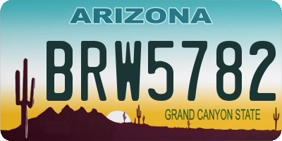 AZ license plate BRW5782