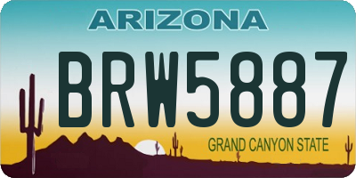 AZ license plate BRW5887