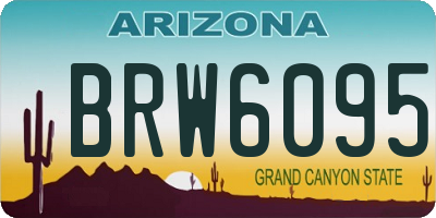 AZ license plate BRW6095