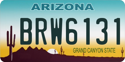 AZ license plate BRW6131