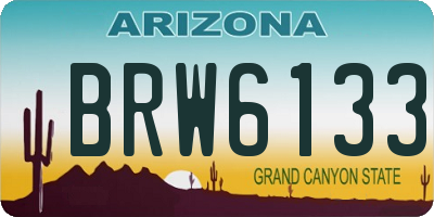 AZ license plate BRW6133