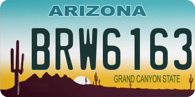 AZ license plate BRW6163