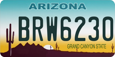 AZ license plate BRW6230