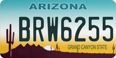 AZ license plate BRW6255