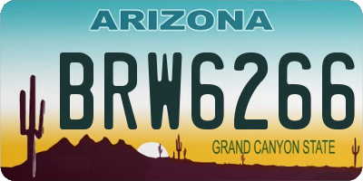 AZ license plate BRW6266