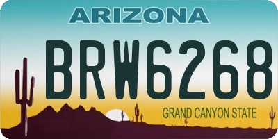 AZ license plate BRW6268