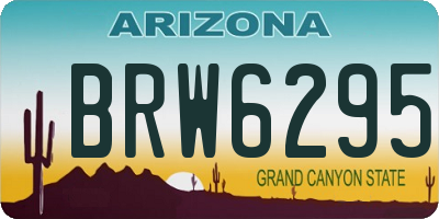 AZ license plate BRW6295