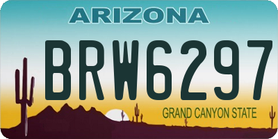 AZ license plate BRW6297