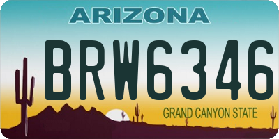 AZ license plate BRW6346