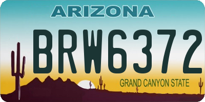 AZ license plate BRW6372