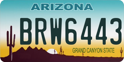 AZ license plate BRW6443