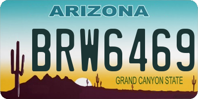 AZ license plate BRW6469