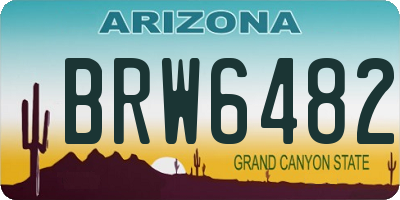 AZ license plate BRW6482