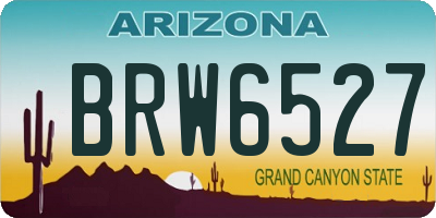 AZ license plate BRW6527