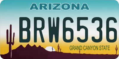 AZ license plate BRW6536