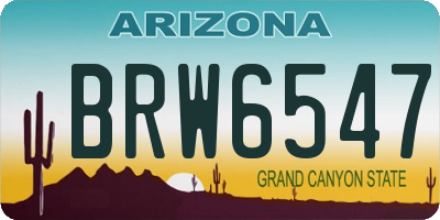 AZ license plate BRW6547