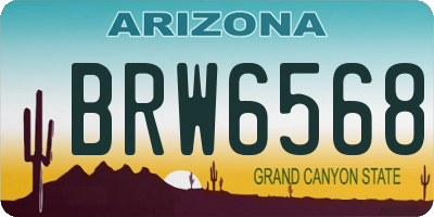 AZ license plate BRW6568