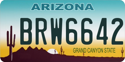 AZ license plate BRW6642