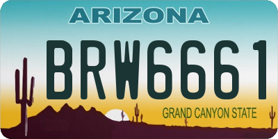 AZ license plate BRW6661