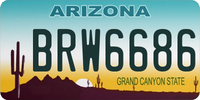 AZ license plate BRW6686