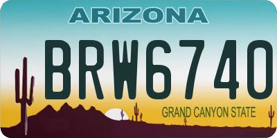 AZ license plate BRW6740