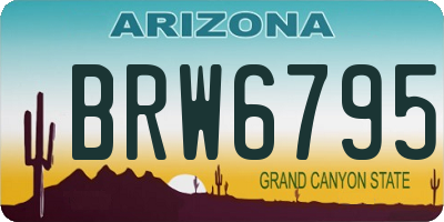 AZ license plate BRW6795
