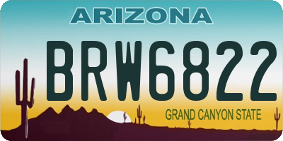 AZ license plate BRW6822