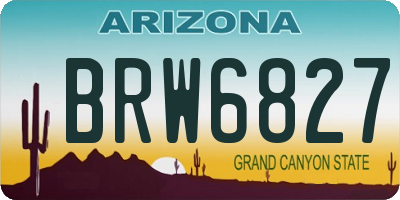 AZ license plate BRW6827