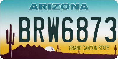 AZ license plate BRW6873