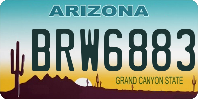 AZ license plate BRW6883