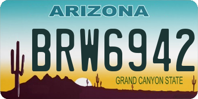 AZ license plate BRW6942