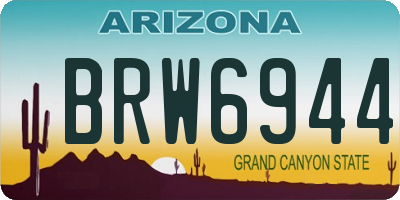 AZ license plate BRW6944