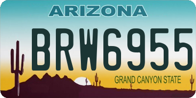 AZ license plate BRW6955