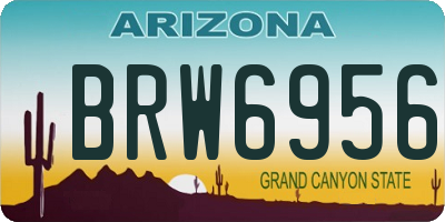 AZ license plate BRW6956