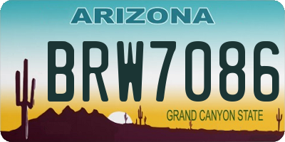 AZ license plate BRW7086
