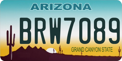 AZ license plate BRW7089
