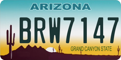 AZ license plate BRW7147